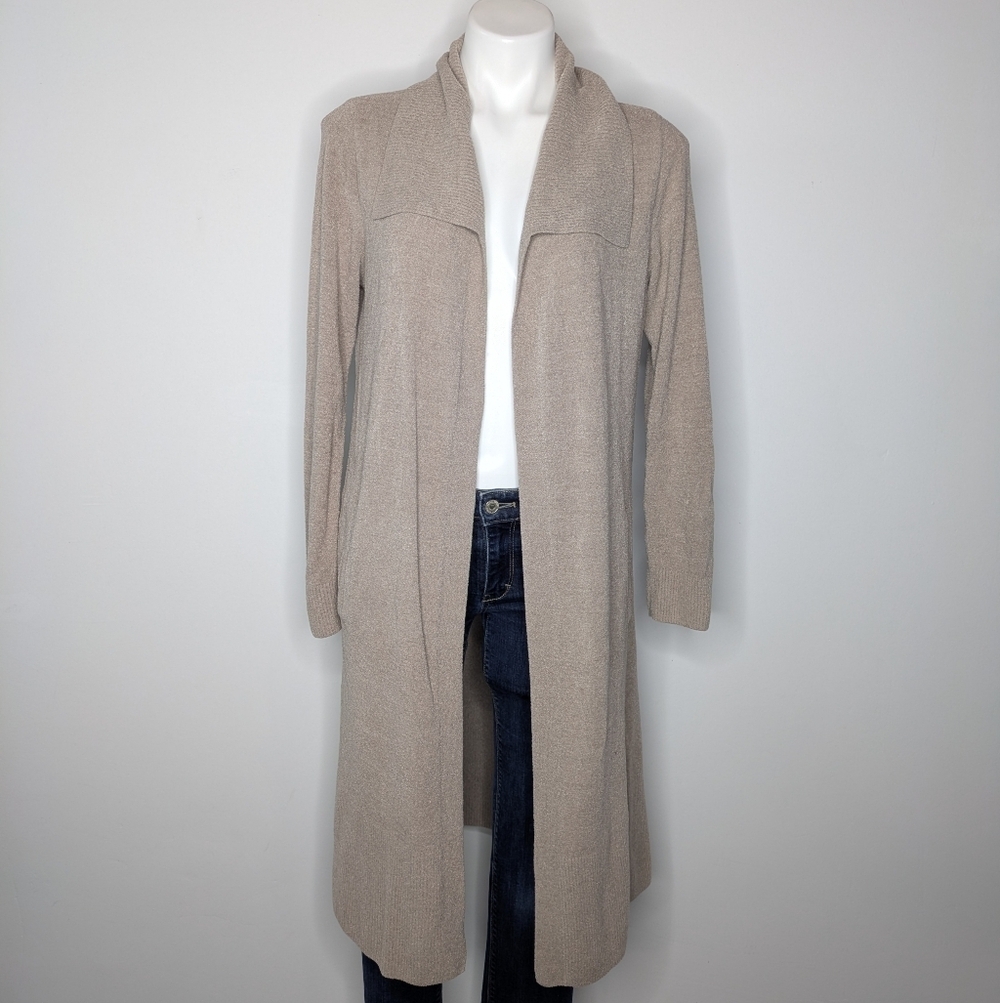 Barefoot Dreams Cozychic Ultra Lite Tan Cozy Casual Lounge Wear Duster Robe S